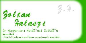 zoltan halaszi business card